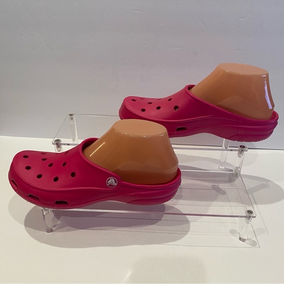 Women's Crocs Freesail Slip-on Clogs Shoes Mules Fuchsia Candy Pink Size 7 NWOT - Picture 6 of 15